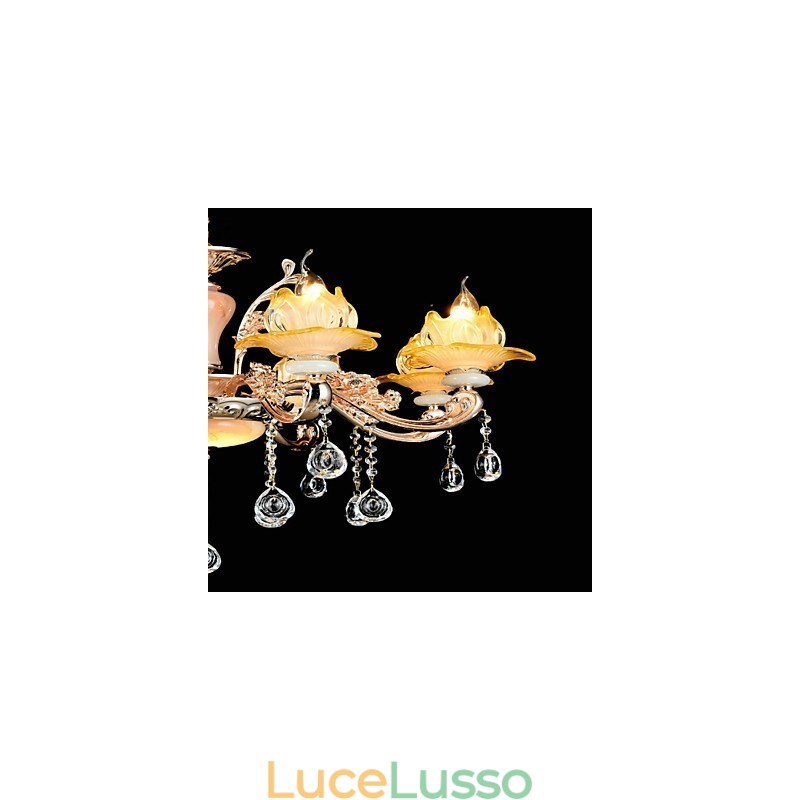 Moderno Contemporaneo Tradizionale Classico Lega di Zinco Caratteristica per Cristallo Mini Stile Lampadario in Metallo