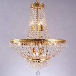 Caratteristica classica tradizionale elettroplaccata per lampadario in metallo stile mini in cristallo a 9 lampadine