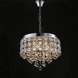 Lampadario in cristallo trasparente a 4 luci Girasole K9