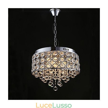 Lampadario in cristallo trasparente a 4 luci Girasole K9 Lampadario in cristallo trasparente a 4 luci Girasole K9