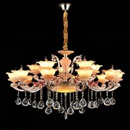 Lampada a sospensione in lega di zinco Caratteristica per cristallo Mini stile metallo negozi interni 15 lampadine