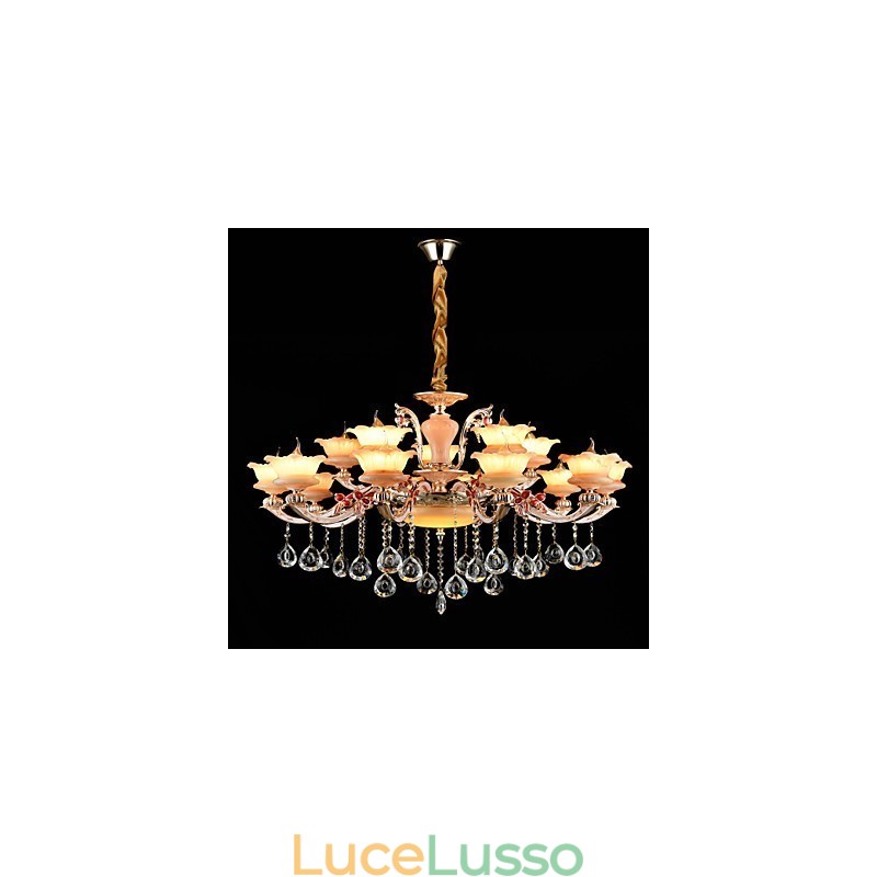 Lampada a sospensione in lega di zinco Caratteristica per cristallo Mini stile metallo negozi interni 15 lampadine