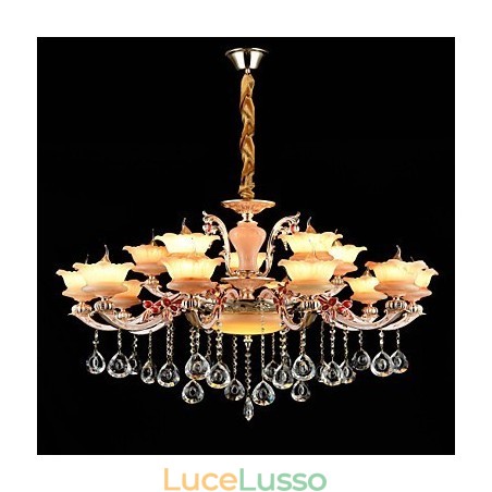 Lampada a sospensione in lega di zinco Caratteristica per cristallo Mini stile metallo negozi interni 15 lampadine Lampada a sospensione in lega di zinco Caratteristica per cristallo Mini stile metallo negozi interni 15 lampadine