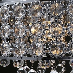 Lampadario in cristallo trasparente a 4 luci Girasole K9