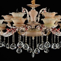 Lampada a sospensione in lega di zinco Caratteristica per cristallo Mini stile metallo negozi interni 15 lampadine
