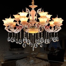 Lampada a sospensione in lega di zinco Caratteristica per cristallo Mini stile metallo negozi interni 15 lampadine