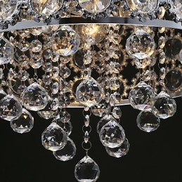 Lampadario in cristallo trasparente a 4 luci Girasole K9