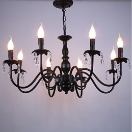 Lampada a candela in cristallo in stile europeo Lampada Negozio di abbigliamento Lampade e lanterne Progetto di decorazione Droplight