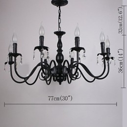 Lampada a candela in cristallo in stile europeo Lampada Negozio di abbigliamento Lampade e lanterne Progetto di decorazione Droplight