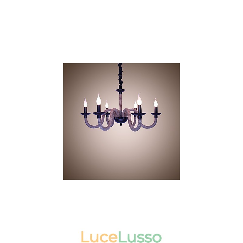 Loft Industriale Vento Vintage Ferro Lampade Negozi Lampadario Corda Lampadario Luci