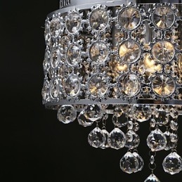Lampadario in cristallo trasparente a 4 luci Girasole K9
