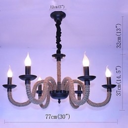 Loft Industriale Vento Vintage Ferro Lampade Negozi Lampadario Corda Lampadario Luci