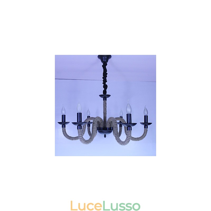 Loft Industriale Vento Vintage Ferro Lampade Negozi Lampadario Corda Lampadario Luci