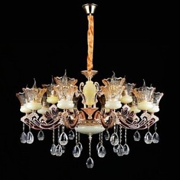 Lampada a sospensione in lega di zinco Caratteristica per cristallo Mini stile metallo negozi interni 15 lampadine