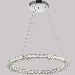 Lampadario moderno in cristallo ad anello Lampadario moderno in cristallo Lampada da soffitto Lampada da interno dimmerabile con telecomando