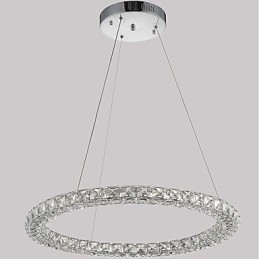 Lampadario moderno in cristallo ad anello Lampadario moderno in cristallo Lampada da soffitto Lampada da interno dimmerabile con telecomando