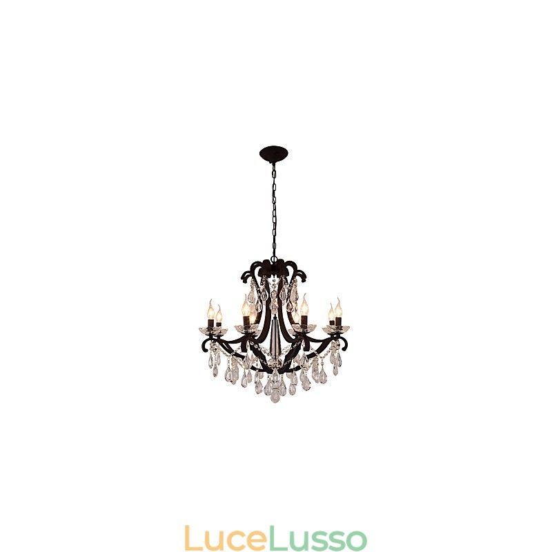 Lampadario di cristallo a 8 luci moderno contemporaneo tradizionale classico rustico lodge vintage retrò lanterna tamburo paese dipinto