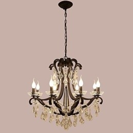 Lampadario di cristallo a 8 luci moderno contemporaneo tradizionale classico rustico lodge vintage retrò lanterna tamburo paese dipinto