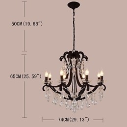 Lampadario di cristallo a 8 luci moderno contemporaneo tradizionale classico rustico lodge vintage retrò lanterna tamburo paese dipinto