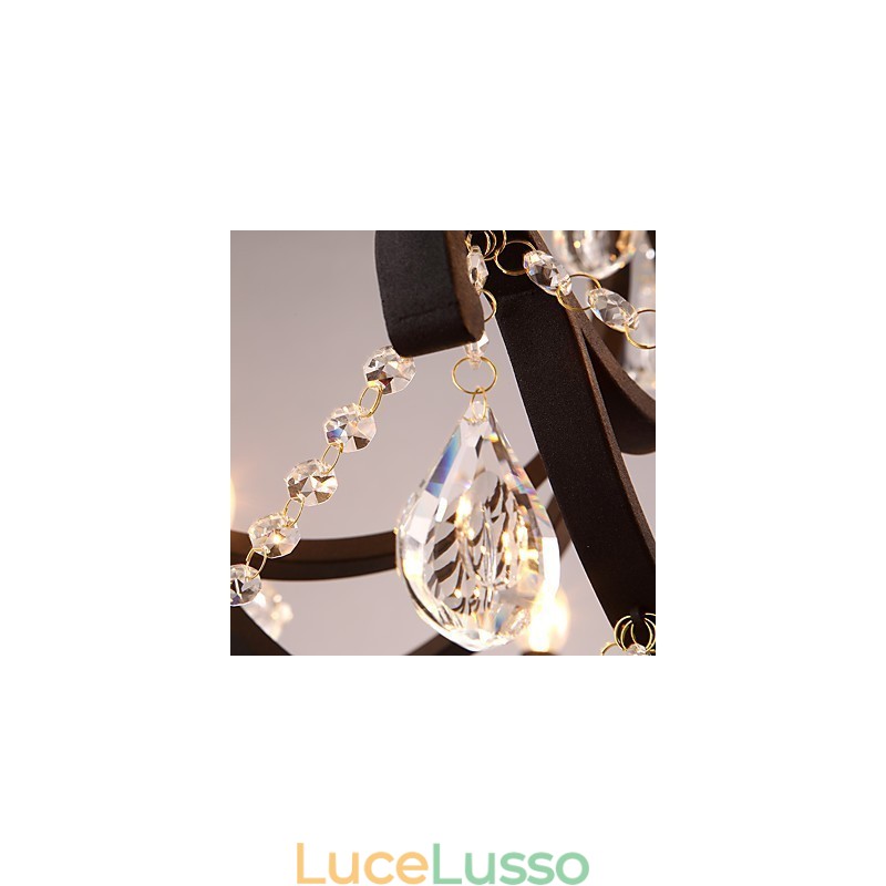 Lampadario di cristallo a 8 luci moderno contemporaneo tradizionale classico rustico lodge vintage retrò lanterna tamburo paese dipinto