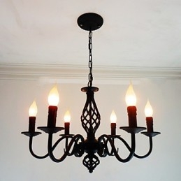 Artistico Chic & Moderno Altri Caratteristica per Candela Stile Metallo Interni 6 Lampadine Lampadario