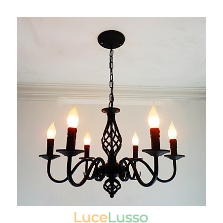 Artistico Chic & Moderno Altri Caratteristica per Candela Stile Metallo Interni 6 Lampadine Lampadario Artistico Chic & Moderno Altri Caratteristica per Candela Stile Metallo Interni 6 Lampadine Lampadario