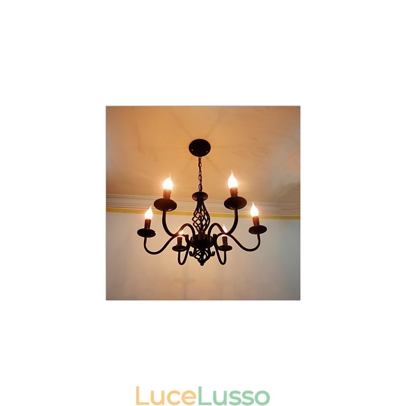 Artistico Chic & Moderno Altri Caratteristica per Candela Stile Metallo Interni 6 Lampadine Lampadario