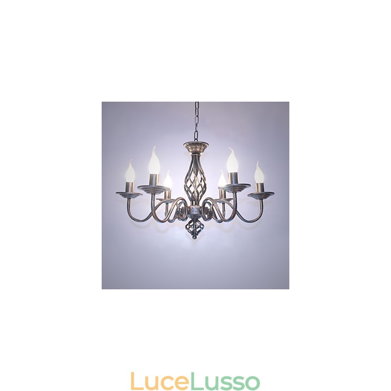 Artistico Chic & Moderno Altri Caratteristica per Candela Stile Metallo Interni 6 Lampadine Lampadario