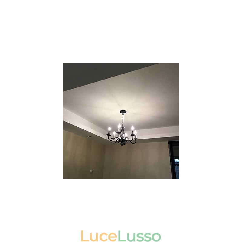 Artistico Chic & Moderno Altri Caratteristica per Candela Stile Metallo Interni 6 Lampadine Lampadario