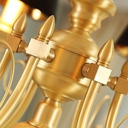 Lampadario tradizionale classico country in ottone caratteristica per mini stile metallo 6 lampadine