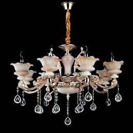 Moderno Contemporaneo Tradizionale Classico Lega di Zinco Caratteristica per Cristallo Mini Stile Lampadario in Metallo