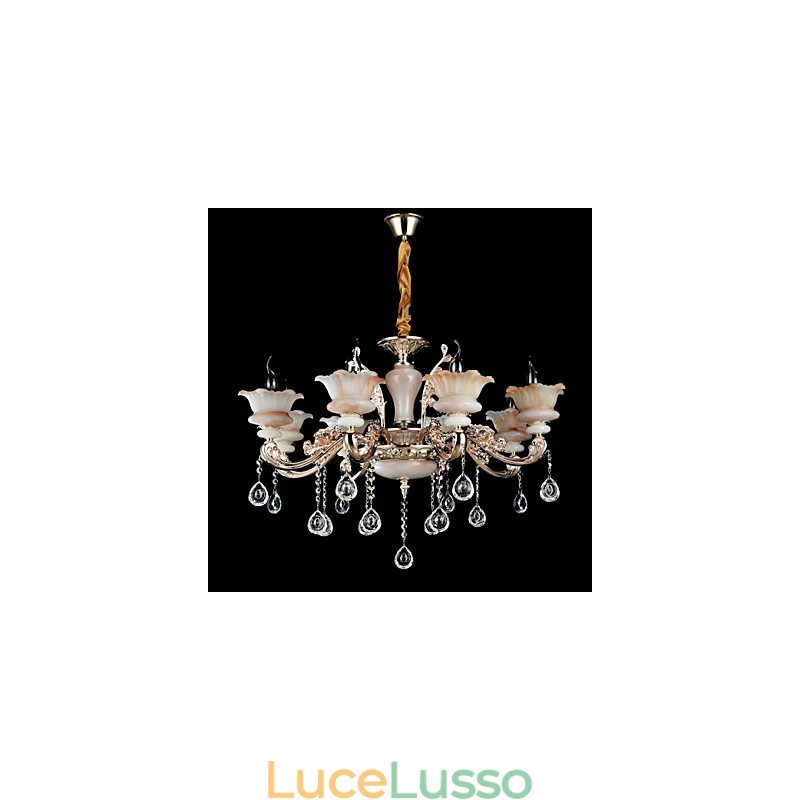 Moderno Contemporaneo Tradizionale Classico Lega di Zinco Caratteristica per Cristallo Mini Stile Lampadario in Metallo