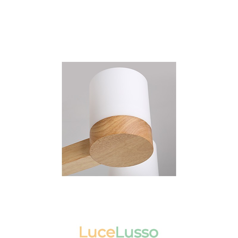 Lampadario a 3 luci moderno contemporaneo tradizionale classico vintage country legno caratteristica per legno