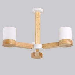 Lampadario a 3 luci moderno contemporaneo tradizionale classico vintage country legno caratteristica per legno