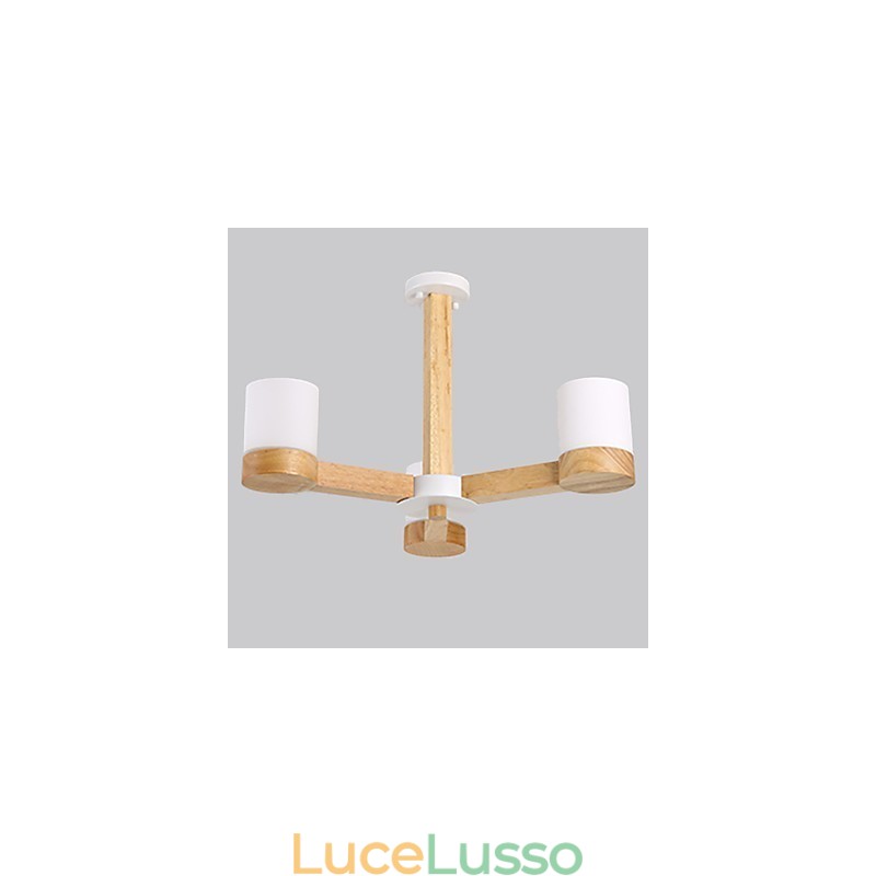 Lampadario a 3 luci moderno contemporaneo tradizionale classico vintage country legno caratteristica per legno