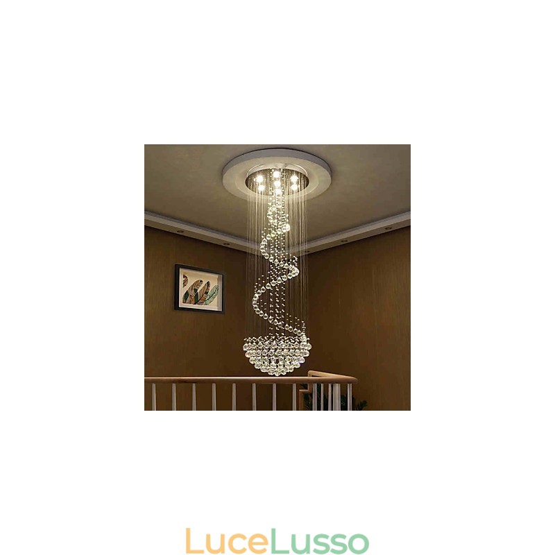 Lampadario moderno in cristallo per soffitto, lampada a sospensione per interni, apparecchi di illuminazione Deco