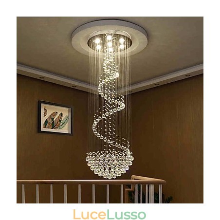 Lampadario moderno in cristallo per soffitto, lampada a sospensione per interni, apparecchi di illuminazione Deco Lampadario moderno in cristallo per soffitto, lampada a sospensione per interni, apparecchi di illuminazione Deco