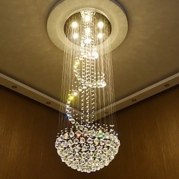 Lampadario moderno in cristallo per soffitto, lampada a sospensione per interni, apparecchi di illuminazione Deco