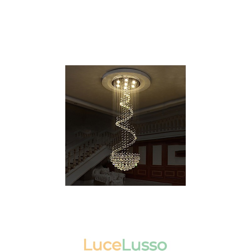 Lampadario moderno in cristallo per soffitto, lampada a sospensione per interni, apparecchi di illuminazione Deco