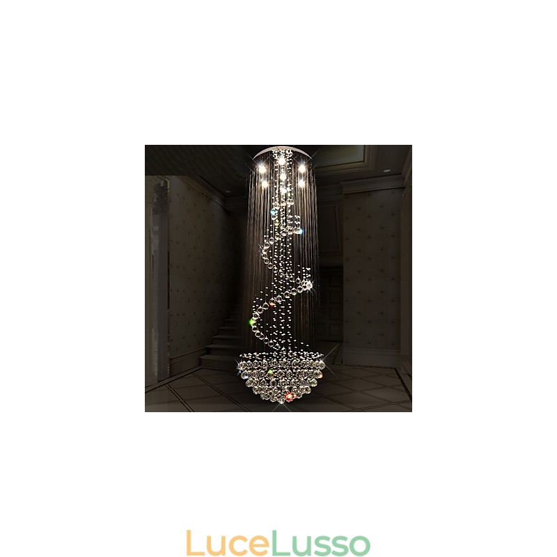 Lampadario moderno in cristallo per soffitto, lampada a sospensione per interni, apparecchi di illuminazione Deco