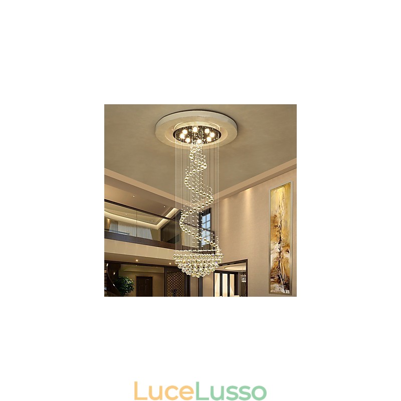 Lampadario moderno in cristallo per soffitto, lampada a sospensione per interni, apparecchi di illuminazione Deco