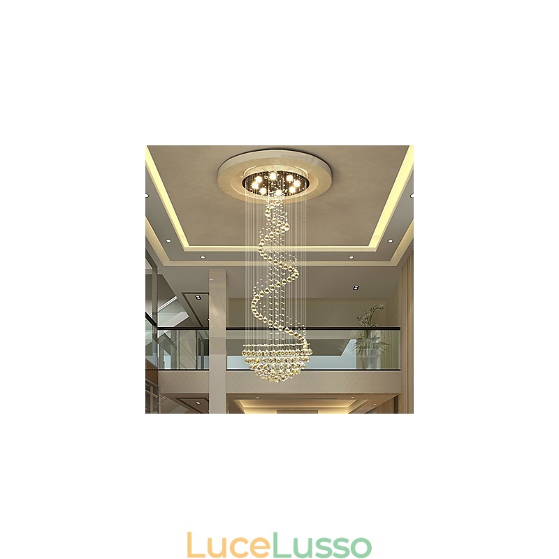 Lampadario moderno in cristallo per soffitto, lampada a sospensione per interni, apparecchi di illuminazione Deco