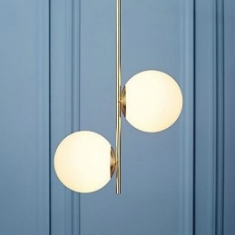 Dipinto rustico Lodge Caratteristica per designer Negozi interni in metallo Lampadario a 2 lampadine