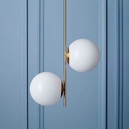 Dipinto rustico Lodge Caratteristica per designer Negozi interni in metallo Lampadario a 2 lampadine