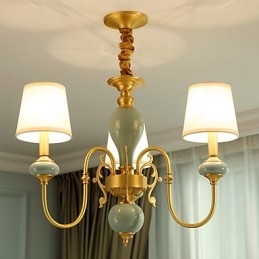 Lampadario in ottone classico tradizionale per mini lampadario in metallo a 3 lampadine