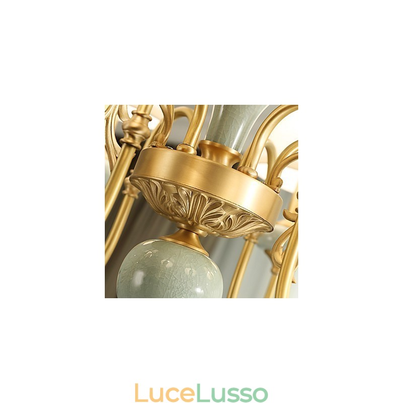 Lampadario in ottone classico tradizionale per mini lampadario in metallo a 3 lampadine
