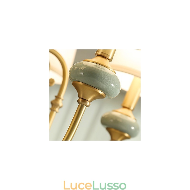 Lampadario in ottone classico tradizionale per mini lampadario in metallo a 3 lampadine