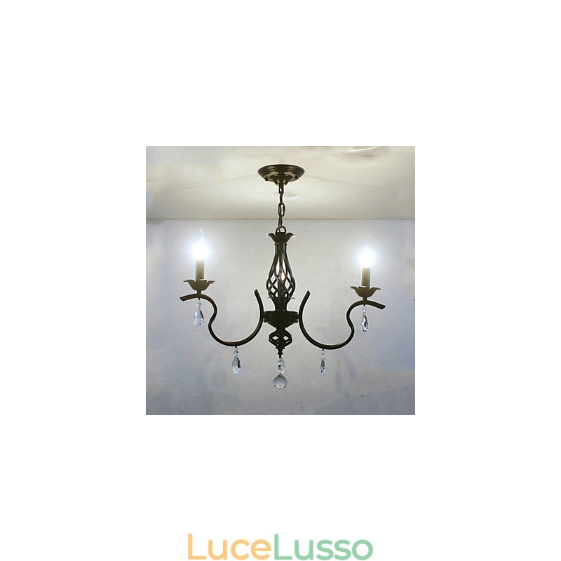 Lampadario di cristallo in stile europeo, piccolo lampadario, lampade semplici e creative