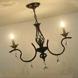 Lampadario di cristallo in stile europeo, piccolo lampadario, lampade semplici e creative