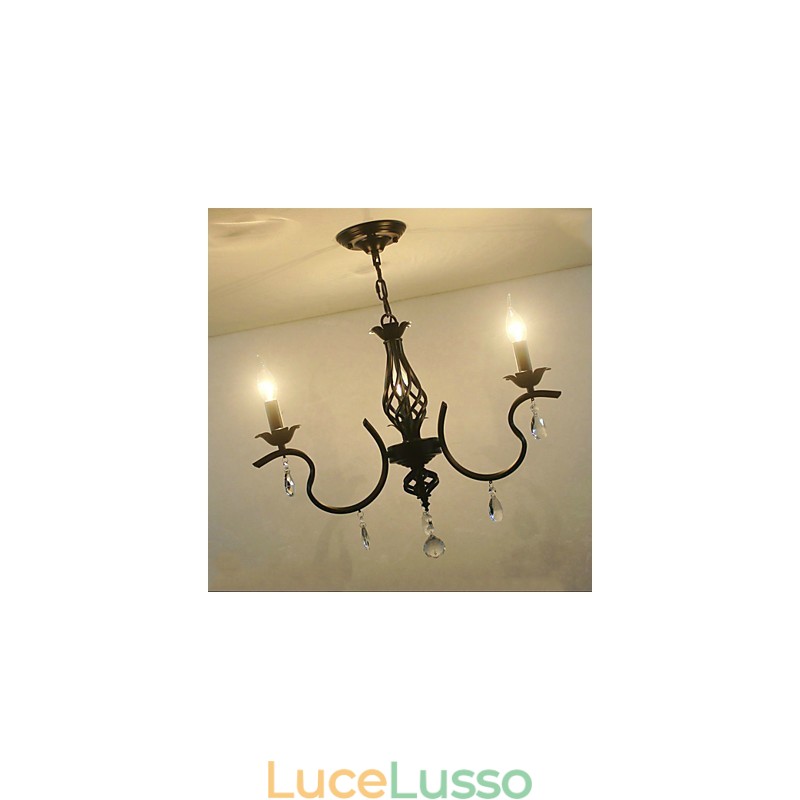 Lampadario di cristallo in stile europeo, piccolo lampadario, lampade semplici e creative